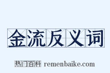 金流反义词是什么意思的图片